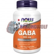 GABA [ГАБА] (500 мг x 100 капс), NOW Foods
