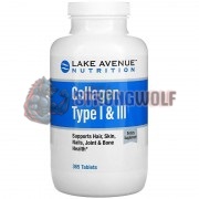 Collagen Type I & III (365 шт по 1000 мг), Lake Avenue Nutrition